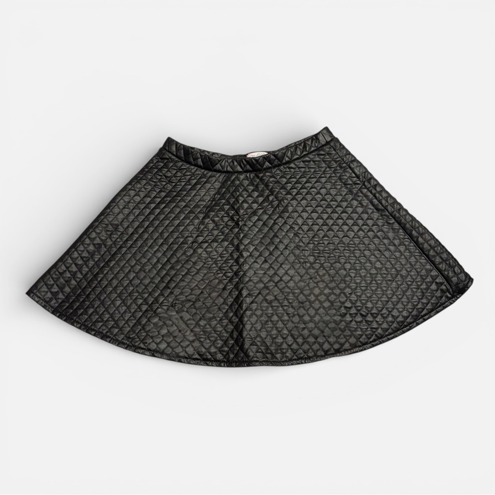 Girls Whimsigoth Swing Black Faux Quilted Leather Girls Sz 8 Grunge Punk Y2K - Picture 5 of 6